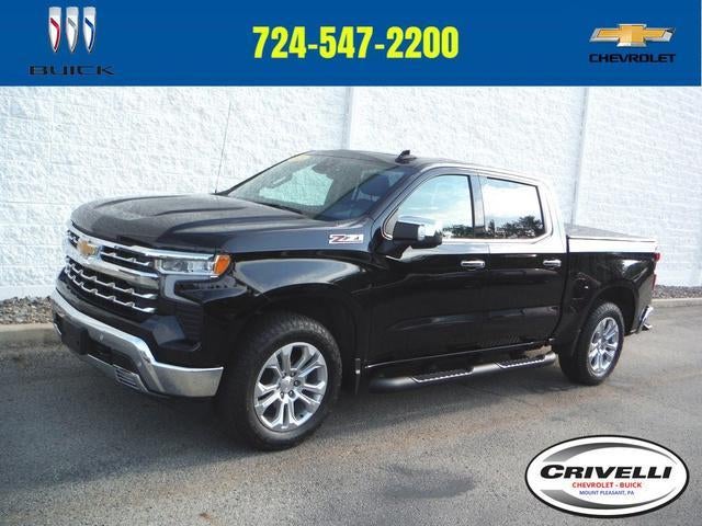 2025 Chevrolet Silverado 1500 LTZ in Black — front three-quarter view