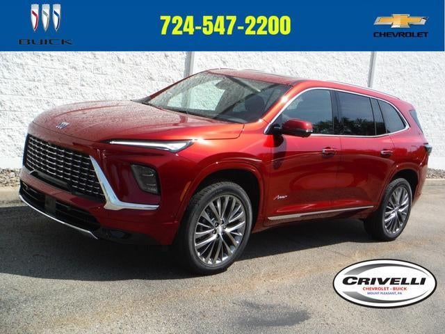 2026 Buick Enclave Avenir in Cherry Red Tintcoat — front three-quarter view