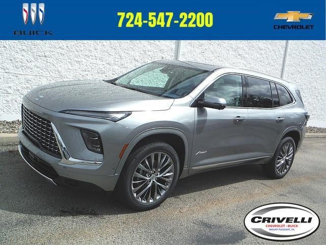 2026 Buick Enclave Avenir in Moonstone Gray Metallic — front three-quarter view
